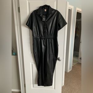 BNWT Smash + Tess unreal leather Romper (size large)